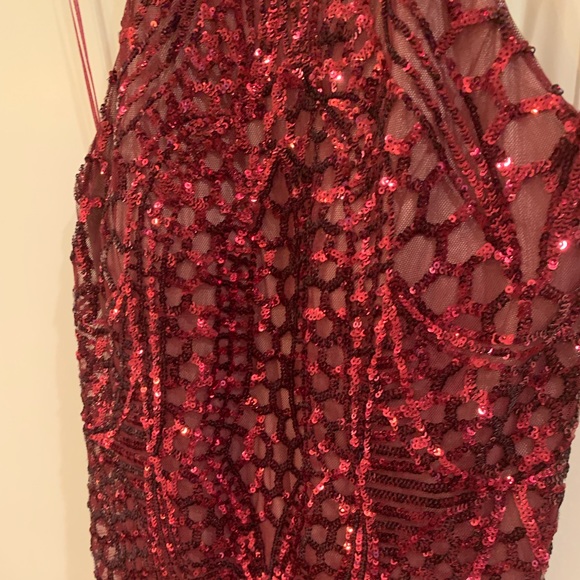 Nightway Sequin Prom Dress Size 8 - Picture 3 of 6